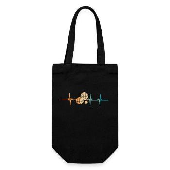 Heartbeat Petanque - Geschenkbeutel für Flaschen - Schwarz - Vorne