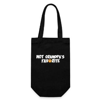 Not Grandpa's Favorite Grandchild grandkid - Gift Bag for Bottles - black - Front