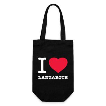 I LOVE LANZAROTE - Geschenkbeutel für Flaschen - Schwarz - Vorne