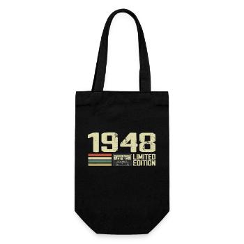 Né en 1948 - Vintage 1948 - 76e Anniversaire Rétro - Sac à bouteille - noir - Devant
