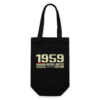Né en 1959 - Vintage 1959 - 65e Anniversaire Rétro - Sac à bouteille - noir - Devant