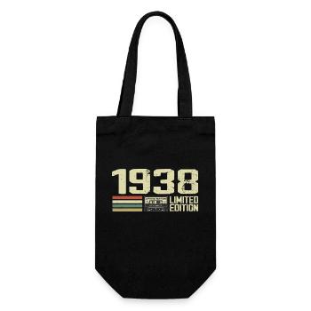 Jahrgang 1938 - Jahrgang 1938 - 86. Retro-Geburtstag - Geschenkbeutel für Flaschen - Schwarz - Vorne