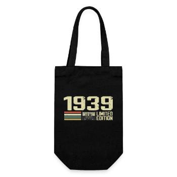 Né en 1939 - Vintage 1939 - 85e Anniversaire Rétro - Sac à bouteille - noir - Devant