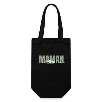 Mama Liebling - Mama Geschenk - Geschenkbeutel für Flaschen - Schwarz - Vorne
