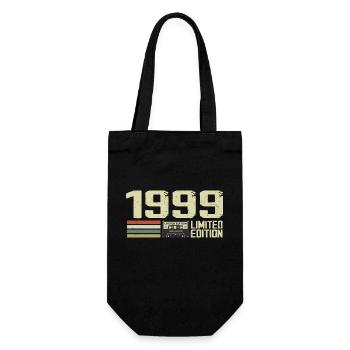 Né en 1999 - Vintage 1999 - 25e Anniversaire Rétro - Sac à bouteille - noir - Devant