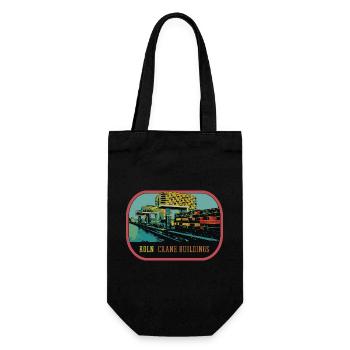 Cologne, The Crane Houses in the port of Rheinau - Gift Bag for Bottles - black - Front