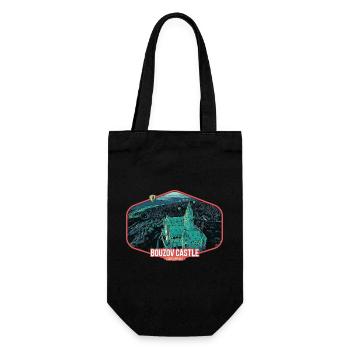 Illustration Bouzov Castle in Czechia - Gift Bag for Bottles - black - Front