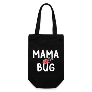 Mama Bug Ladybug Mom Funny - Gift Bag for Bottles - black - Front