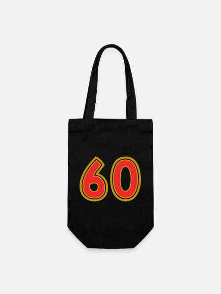 60. 60 ANS. 60e ANNIVERSAIRE. ANNIVERSAIRE 60 ANS. - Sac à bouteille - noir