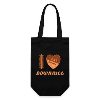 Downhill Skater - Geschenkbeutel für Flaschen - Schwarz - Vorne