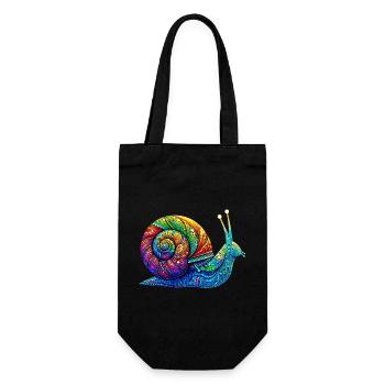 Schnecke - Geschenkbeutel für Flaschen - Schwarz - Vorne
