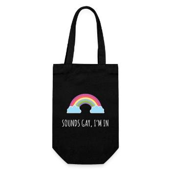 LGBT Pride Month - Sounds Gay, I'm in - Gift Bag for Bottles - black - Front
