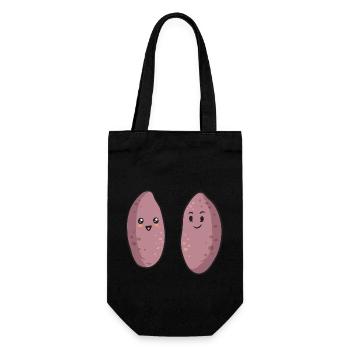 Légumes-racines de patates douces - Sac à bouteille - noir - Devant