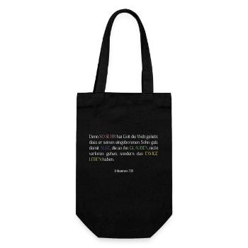Bibelverse, Bibelvers, Gott, Jesus - Geschenkbeutel für Flaschen - Schwarz - Vorne