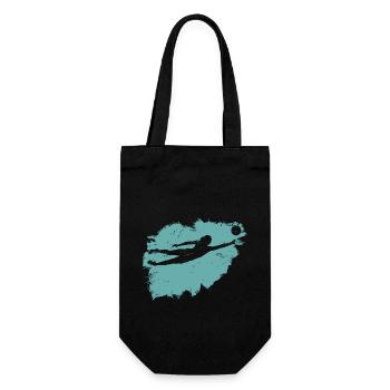 Volleyball Beach Grunge Vintage - Gift Bag for Bottles - black - Front