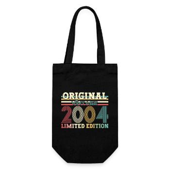20th Birthday Original 2004 Vintage 2004 - Gift Bag for Bottles - black - Front
