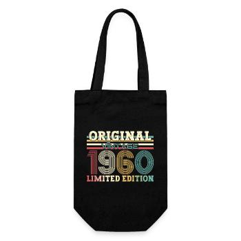 65th Birthday Original 1960 Vintage 1960 - Gift Bag for Bottles - black - Front