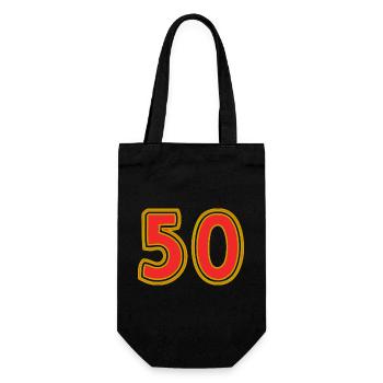 50. 50 YEARS. 50th ANNIVERSARY. 50 YEARS ANNIVERSARY. - Gift Bag for Bottles - black - Front