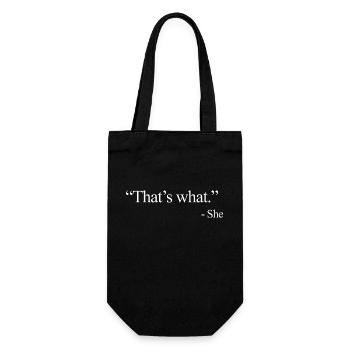That’s what - She - Gift Bag for Bottles - black - Front