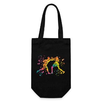 Boxen Kämpfer Kinder Boxen Match Boxer - Geschenkbeutel für Flaschen - Schwarz - Vorne