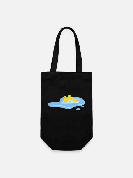 Canards dans une mare - Sac à bouteille - noir