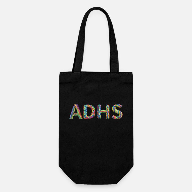 ADHS - Geschenkbeutel für Flaschen - Schwarz