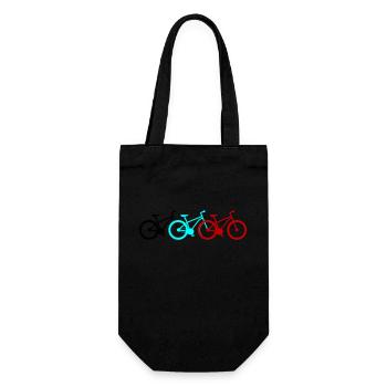 Bicycle Bike Bicycles - Gift Bag for Bottles - black - Front