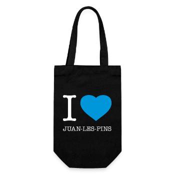 I LOVE JUAN LES PINS France - Geschenkbeutel für Flaschen - Schwarz - Vorne