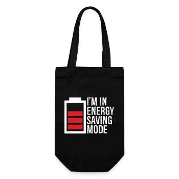 I'm in energy saving mode - Gift Bag for Bottles - black - Front