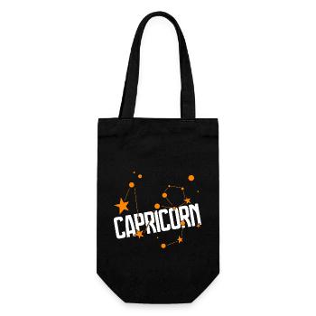 Funny Capricorn Sign Of Zodiac Horoscope Gifts - Gift Bag for Bottles - black - Front