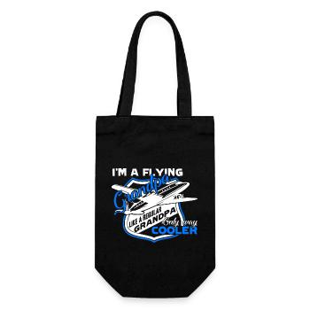 Pilot I am A Flying Grandpa - Gift Bag for Bottles - black - Front