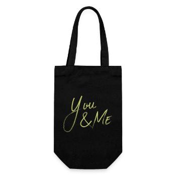 YOU & ME - Geschenkbeutel für Flaschen - Schwarz - Vorne