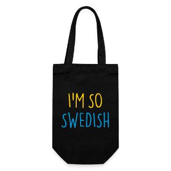 JE SUIS TELLEMENT SUÉDOIS SUÈDE Schweden - Sac à bouteille - noir - Devant