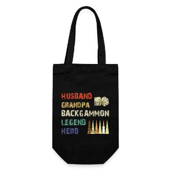 Backgammon Spiel - Geschenkbeutel für Flaschen - Schwarz - Vorne