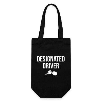 Designierter Fahrer - Geschenkbeutel für Flaschen - Schwarz - Vorne