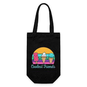 Crème glacée cool meilleurs amis pour les fans de crème glacée Été - Sac à bouteille - noir - Devant