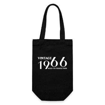 Vintage 1966 aged to perfection - Gift Bag for Bottles - black - Front