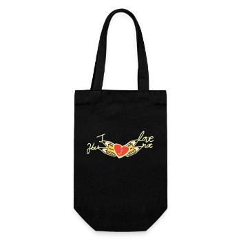 Ich liebe dich nicht - Geschenkbeutel für Flaschen - Schwarz - Vorne