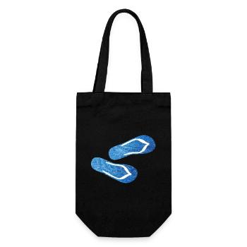 Slippers Jeans Slippers Shoes Flip Flops Camp - Gift Bag for Bottles - black - Front