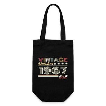 Octobre 1967 rétro anniversaire 1967 Octobre 1967  - Sac à bouteille - noir - Devant