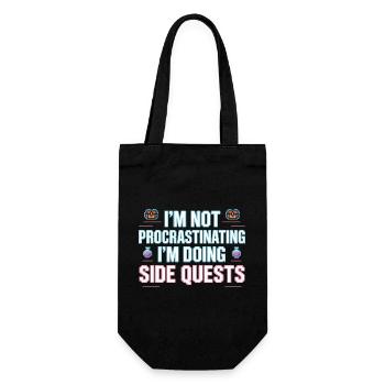 Je ne tergiverse pas, je fais des quêtes secondaires - Sac à bouteille - noir - Devant