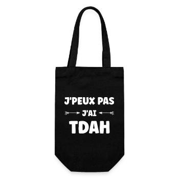 J'ai TDAH Punch Line Audacieuse - Sac à bouteille - noir - Devant