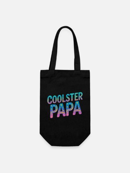 Coolster Papa Design - Geschenkbeutel für Flaschen - Schwarz
