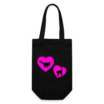 félin - Sac à bouteille - noir - Devant