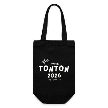 Future Uncle 2026 - Gift Bag for Bottles - black - Front