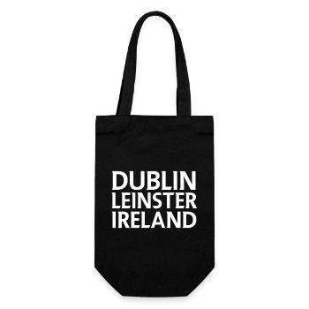 Dublin – Ireland Textdesign - Gift Bag for Bottles - black - Front