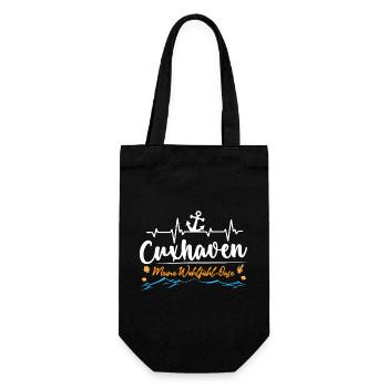 CUXHAVEN MEINE WOHLFÜHL OASE Lustiges - Geschenkbeutel für Flaschen - Schwarz - Vorne