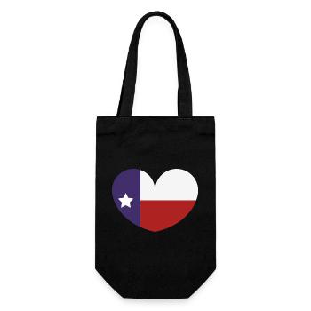 Texas heart flag - Gift Bag for Bottles - black - Front