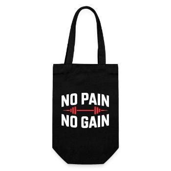 Pas de douleur, pas de gain – Dicton classique de la salle de sport - Sac à bouteille - noir - Devant