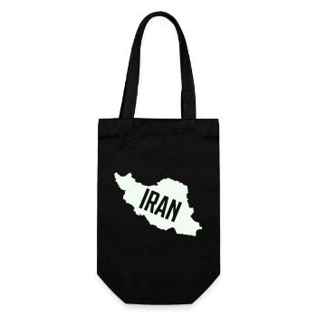 Iran Maps Typo - Gift Bag for Bottles - black - Front